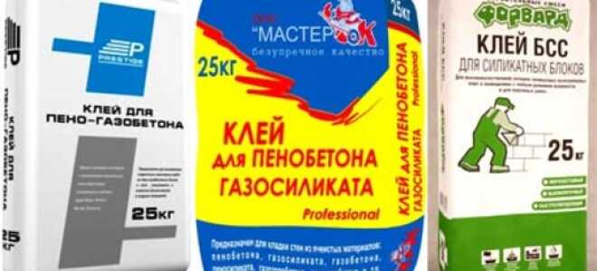 Разновидности клея для газосиликатных блоков