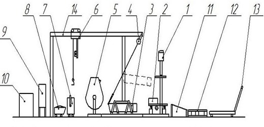 Чертеж станка для блоков из арболита 