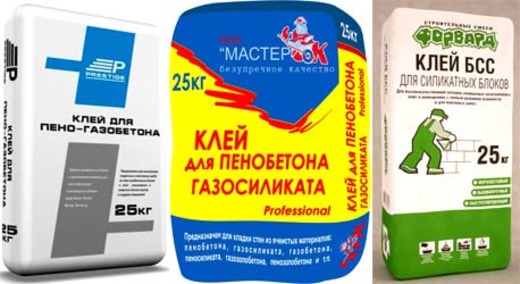 Разновидности клея для блоков 